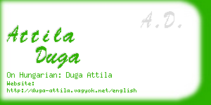 attila duga business card